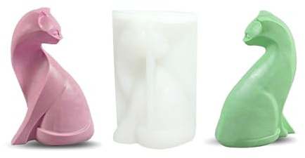 Xidmold 3D Katze Silikonform Kerzenform Seifenform Katze Silikon Formen Tier Backform für Schokolade, Tortendeko, Seife, Sojawachs Kerzen, Handwerk Dekoration