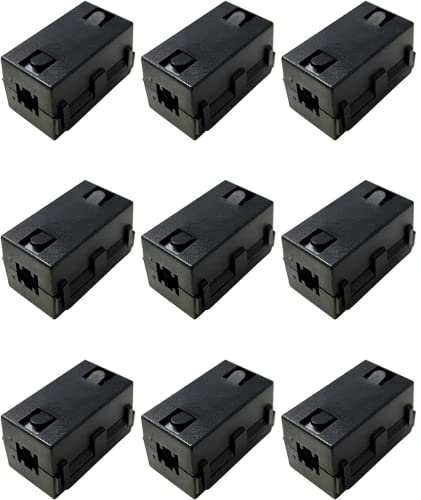 YYKSYDPT New Square 9pcs Clip Ferrite Toroid Core RFI EMI Noise Suppressor Cable Clamp for 6.5/8/10/13mm Diameter Cables (6.5MM)