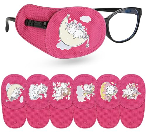 6 Stück Amblyopie Augenklappen Kinder,Amblyopia Kinder Korrektur orthoptischer augenklappe medizinisch für Schielens Brille Cover eye patch Lazy Eye Strabismus augenpflaster