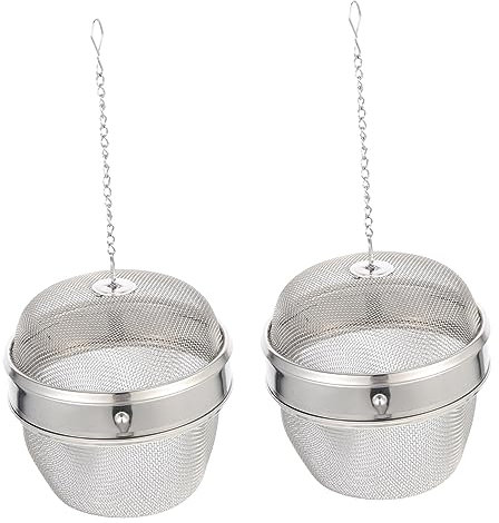OKUMEYR 2 Pcs Stainless Steel Jewelry Cleaning Basket Tea Strainer Fine Mesh Infuser for Loose Tea Jewelry Washing Practical Watch with Design