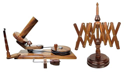 Lumberkart Set di avvolgitori e filati fatti a mano – filato all-in-one portatile Swift e avvolgitore – soluzione avvolgente per magliaie e uncinetto (palissandro)