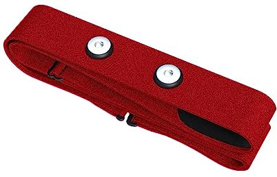 Fascia Toracica di Ricambio per Polar H10 H9 H7, Cinturino HRM Regolabile Morbido Compatibile con Sensore di Frequenza Cardiaca Polar (Rosso)