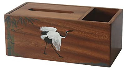 Multifunktionaler Tissue-Box-Halter Taschentuchbox-Abdeckung, neue chinesische rechteckige, handbemalte Taschentuch-Aufbewahrungsbox for Wohnzimmer, Schlafzimmer, Büro, Desktop-Dekoration, Taschentuch