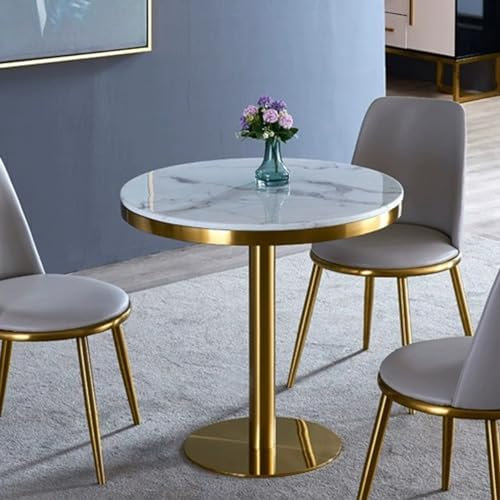 Yopappol Moderner runder Bartisch, hohe Bistro-Pub-Tische, 22 Breite Frühstücks-Esstisch, Kaffee-Besprechungstisch, Kleiner Akzenttisch, Nachttisch, Couchtisch(Size:Height 105cm)