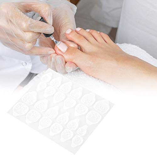 Rubans Adhésifs Double Face Transparents Imperméables et Respirants pour Faux Ongles d'Orteils Lot de 10 Feuilles