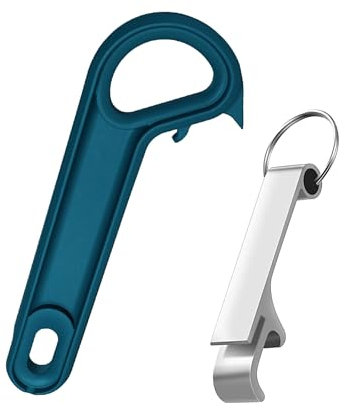 Bkemkri 2 Pack Easy Open Pop Top Can Opener, Soda Can Opener, Keyring Bottle Openers for Can Beer Opener Keychain, Can Opener for Seniors, Cat Can Opener, Cat Food Beer Can, Can Tab Opener Tool