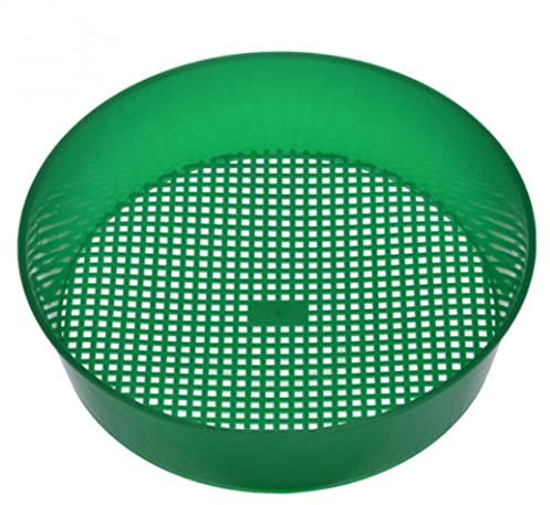 Jeorywoet Plastic Garden Riddle, Garden Plastic Sieve Riddle Soil Sieve Mesh Screen Soil Sifter Gardening Tools, Plastic Garden Sieve