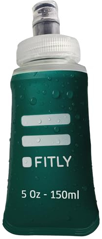 FITLY Flask 150 ml Petrol Blue - Borraccia Morbida - Borraccia Sportiva Ideale Per Corsa - Sport all'Aria Aperta Bottiglia di Idratazione dell'Acqua Boccetta Morbida - Per Zaino Idratazione