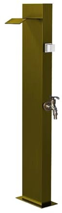 Fontana da Giardino Esterno, Fontana Rettangolare Light in Metallo, Fontana for Irrigazione in Acciaio Inossidabile, Fontana da Giardino Resistente Al Gelo(Bronze)
