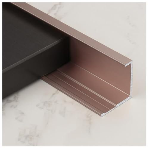 XYUERU Fliesenzierleisten, Fliesenschiene Aus Aluminiumlegierung, Übergangsschiene, 300 cm Übergangsprofil, Eckprofil for Fliesenendstreifen, Winkelprofil for Kantenschutz(Red,5mm)