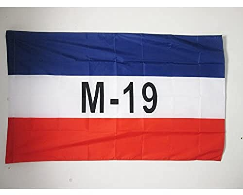 Movimiento 19 De Abril En Colombia - M-19 Colombia 90X150Cm Bandera Decorativa De Patio Duradero Bandera Pirata Con 2 Ojales Bandera De Balcón Decorativa Para Vacación Navidad Fiesta