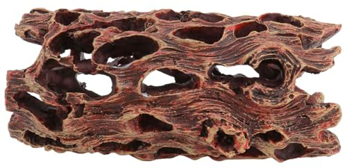 BUGUUYO Aquarium Harz Ornament Baumhöhle Garnelenhaus 4.33 Zoll Versteck Für Garnelen Fisch Süß- Und Salzwasser Aquarium Deko Lebensnahe Harz Dekoration