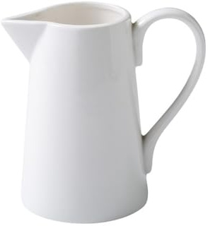 FZL02068LM Salsiera Brocca for Latte in Ceramica con Bocca a Punta e Manico for Uso Domestico, 318 ml, salsiera in Porcellana Bianca Bricco Salsa
