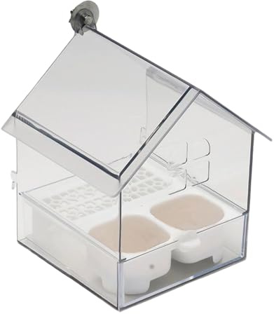 Mangeoire D'oiseaux Transparent - Mangeoires À Oiseaux Décoratives, Plat D'eau De Bol De Bain Translucide Pour Bourdonnement Par Parachitt Fin.