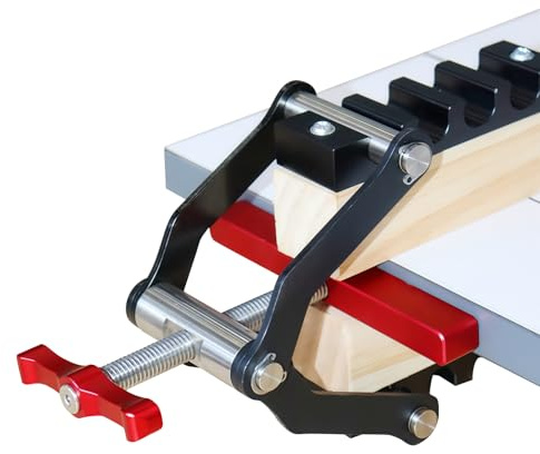 Juego de abrazaderas de presión de 4 vías, abrazadera de montaje de panel de madera con liberación de presión de 4 vías ajustable para madera de 5.3 pulgadas de grosor, antideformación para pegar