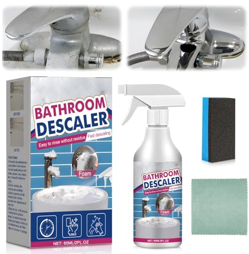 Reiniger für Hartnäckige Flecken, Multifunktional Duschkabinenreiniger,Bathroom Descaler Schaum, Stubborn Stains Cleaner, Badezimmer Reiniger,WC Reiniger Kalkentferner Dusche Stark