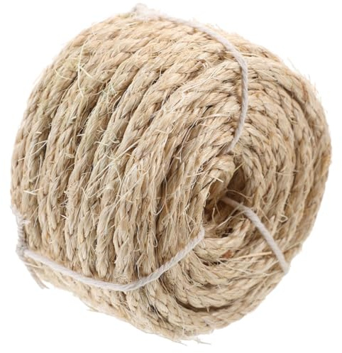 TOBBOMEY Corda Sisal Naturale per Tiragraffi Gatti Spago Hemp Resistente per Riparazione e DIY Albero Gatto Accessorio Casa Graffi