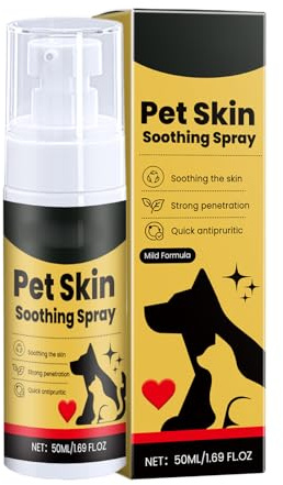 Spray apaisant pour la peau de chat - 50 ml - Soin liquide pour chats et chiens - Spray apaisant pour hydrater et régénérer - Spray de soin portable pour chatons