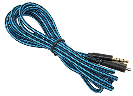 Keenso Cavo per cuffie in rame resistente per 3 5 7 Pro, cavo audio a doppino intrecciato per telefoni cellulari One PC