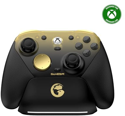 GameSir G7 Pro Wired Controller for Xbox Series X|S, Xbox One, Wireless Gamepad for PC&Android with TMR Sticks, Hall Effect Analog Triggers, 1000Hz Polling Rate, 3.5mm Audio Jack - Golden