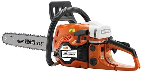 Valgarden MS350 Motosega a Scoppio 50,1cc 2,1kW 3200 r/min con Barra e Catena Oregon 45cm 18, Catena Professionale .325, Motosega per Taglio Legna e Lavori Forestali