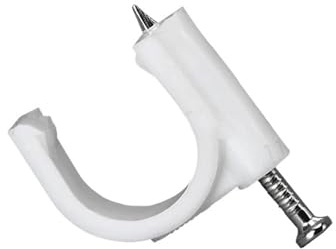 Fermacavi, Clip for filo for chiodo in acciaio Fermacavo for cavo in plastica da 100 pezzi(100pc Square-5mm)