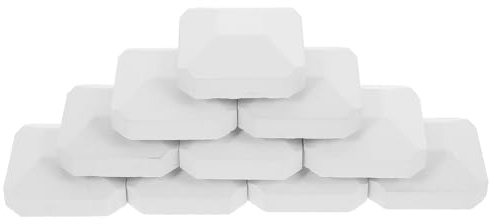 MAGICLULU 10pcs Replacement Cordierite Briquettes for Grill White Self Cleaning Gas Bbq Grill Briquettes Replacement Easy to Clean Sturdy 2x2 Inch Suitable for Outdoor Bbq and Camping