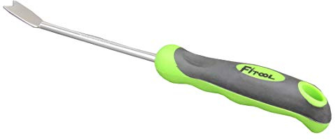 Stainless Steel Straight Weeder 13-Inch - Premium Garden Hand Weeder - Deep Underground Weeder - Stainless Steel Blade Mirror Polishing - with Soft Dual-Color Ergonomic Handle
