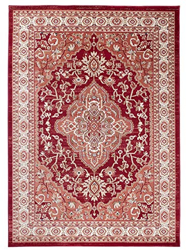 Mazovia Traditioneller Orientalischer Teppich - Weicher Teppich für Wohnzimmer Schlafzimmer Esszimmer - ÖKO-TEX Zertifiziert - AYLA - 300 x 400 cm - Rot