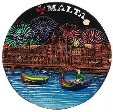 Magnete per frigorifero 3D,Famosi souvenir turistici,Magnete per frigorifero in resina di Malta, decorazione per la casa e la cucina
