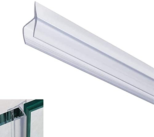 Duschtür-Dichtungsband, gebogene Tür für 6-12 mm Duschtrennwand, Ersatz, gerade, gebogene Glasdichtung für Badewanne, Duschtür, weiches Silikonmaterial (6 mm, 300 cm)