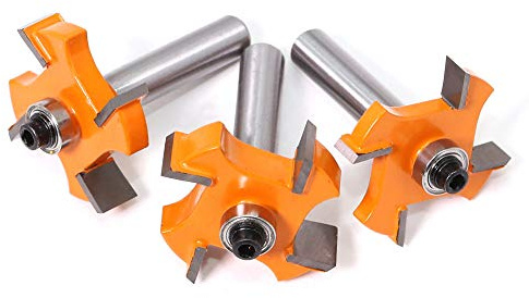 Gasea 3pcs 8mm 4-Lame Fraise à Bois T-Forme Fraise de Rainure Set Coupe Outil de Travail du Bois Orange Lame Hauteur:6mm, 8mm, 10mm | Fraise à Rainurer 4 Lame Set 3 Pièces pour Rainure Droite, Plancher, Bricolage, pour Défonceuse, Alliage de Carbure Premium