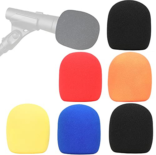 YOUSHARES SM58 Microphone Foam Windscreen - Mic Wind Cover Pop Filter, Professional Customized for SM58 Mic (5 PCS Colorful）