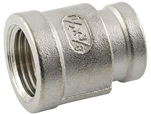 Fittingteile - Edelstahl Rund Reduziermuffe mit NPT-Gewinde (Gewindegröße: NPT 1-1/2 x NPT 1)