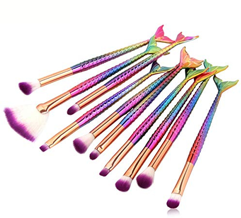 Meerjungfrau Augen Make-up Pinsel Set, Professionelle Lidschatten Make-up Pinsel Set mit weichen synthetischen Haaren, Mehrfarbig, Einheitsgröße