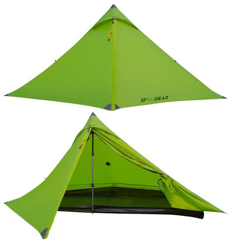 RDYMONKEY 3F UL Gear Lanshan PRO Ultraleicht Zelt für Camping, Zelt 1 Person oder 2 Personen 3/4-Jahreszeiten Wasserdichtes Professionelles Wanderzelt 20D Professionell Camping Zelt