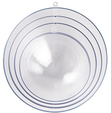 Rayher Gießformen Schalen XXL, Set 4 Halbkugeln, 14 – 20 cm, Material Acryl, zum Ausgießen mit Kreativ-Beton, Raysin-Gießpulver, Betongießform, 36121000