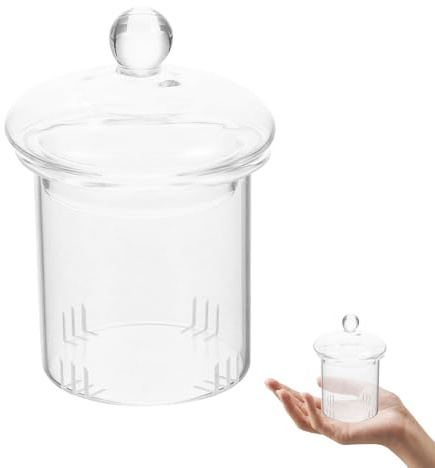 HEMOTON Glass Tea Infuser Replacement: 1 Set Teapots Loose Tea Leaves Strainer with Lid Kettle Filter Basket for Insert Teapots Mugs Cups Loose Leaf Tea Coffee