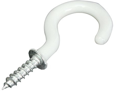 LAXED 20 x PVC-beschichteter Edelstahl-Schraubhaken, Ring, Schmuckhalter, für Esszimmer, Bar, Werkzeug S
