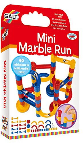 Galt, Mini Marble Run - Build, Design and Race Marble Runs - Educational STEM Toy for Kids 5+