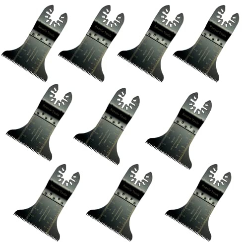10 x 65mm Wide Curved Coarse Multi Tool Blades/Wood Cutter Saw Blades | Compatible with Dremel Fein Multimaster Makita Milwaukee Ryobi Dewalt Multitools Etc Oscillating Multitool Blade Set
