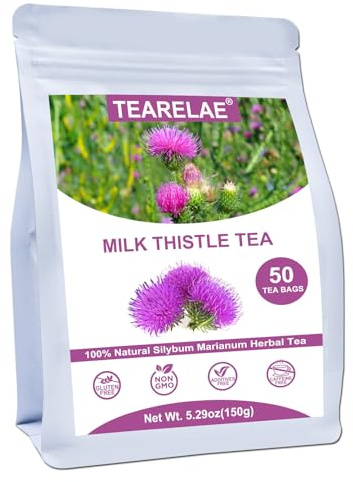 TEARELAE - Milk Thistle Tea - 3g x 50 Count - 100% Natural Milk Thistle Seeds Tea Bags - Non-GMO