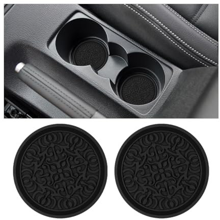 JNNJ 4 Stück Universal Auto Getränkehalter Untersetzer, Totem Tassenhalter Mit Hoher Temperaturbeständigkeit, Auto-Innenzubehör (Schwarz)