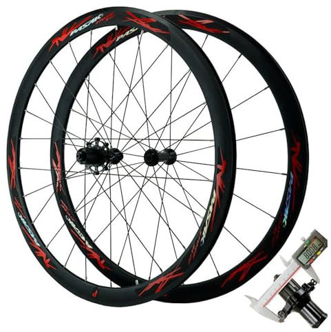 DYSY Rennrad Laufradsatz 700C, Aluminiumlegierung Racing Mountain V-Bremsfelge Schnellspanner Vorder Und Hinterräder 24 Loch Fahrradräder for 7-11 Gang Kassette (Farbe : C)