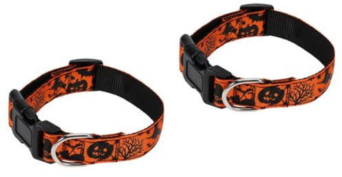 Sosoport 2-teiliges Hundekostüm Für Halloween: Verstellbares Haustierhalsband Kürbishut Größe S Einzigartiges Halloween-hundehalsband
