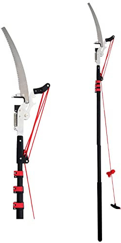 Extendable Tree Pole Pruner, Telescopic Pole Saw Extendable Telescopic Pole Saw Tree Saw Branch Long Reach Pole Pruning Saw-18FT