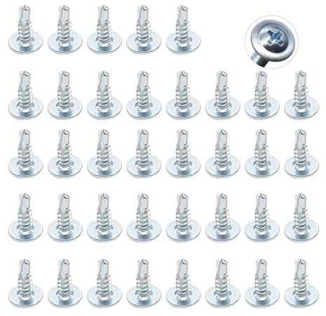 M4.2 * 13mm-200 PCS Tornillos Autorroscantes, 410 acero Inoxidable Cabeza Redonda para Chapa, para Fijación de Chapa Metálica