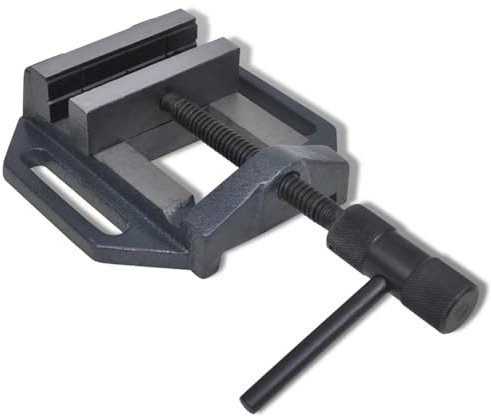 Brokky Morsa Manuale per Trapano a Colonna 90 mm|Morsa da banco ghisa Morsa da Banco professionale Base Girevole Morsa Banco