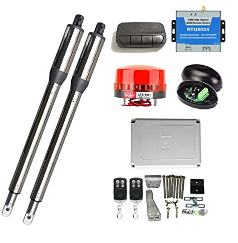 Set Apricancello Elettrico, Apritazione automatica del cancello automatico 300kg con WIFI Controllo remoto con tastiera wireless Elettrico Swing Operator ACCESS CONTROL,Apriporta automatico(Kit 6)