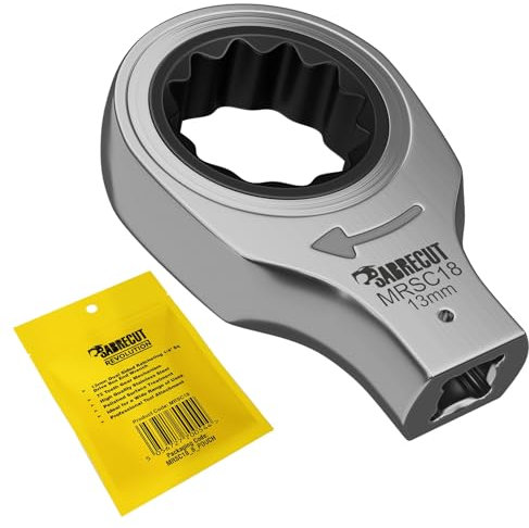 1 x SabreCut MRSC18 Chiave a cricchetto bifacciale da 13mm Attacco quadro da 1/4 Ingranaggio di precisione a Cricchetto a coppia elevata da 62Nm Attacco utensile compatto in acciaio inossidabile